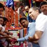 आप कार्यकर्ताओं द्वारा संविधान निर्माता भारत रत्न डॉ. भीमराव अम्बेडकर को श्रृद्धांजलि 