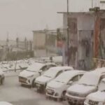 पहाड़ों की रानी  मसूरी सहित कई जगहों पर बर्फबारी, पर्यटकों के खिले चेहरे…