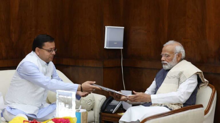 सीएम धामी ने पीएम मोदी से की मुलाकात, इन मुद्दों