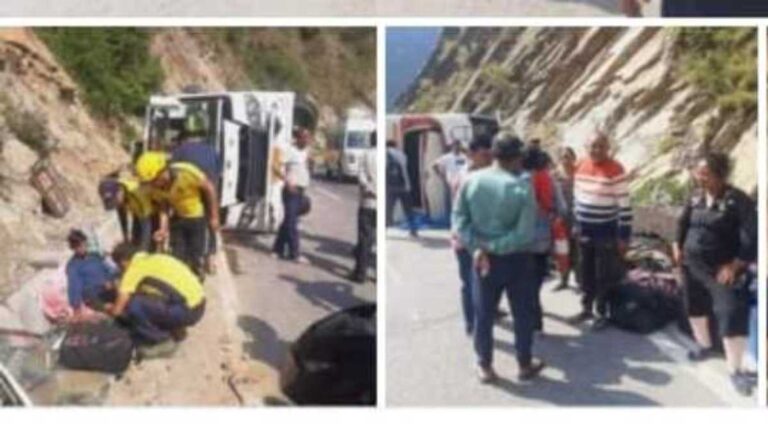 टिहरी: कोड़ियाला मार्ग पर तीर्थयात्रियों से भरी बस पलटी, इतने