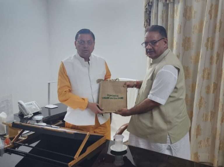 ganesh joshi met with cm dhami