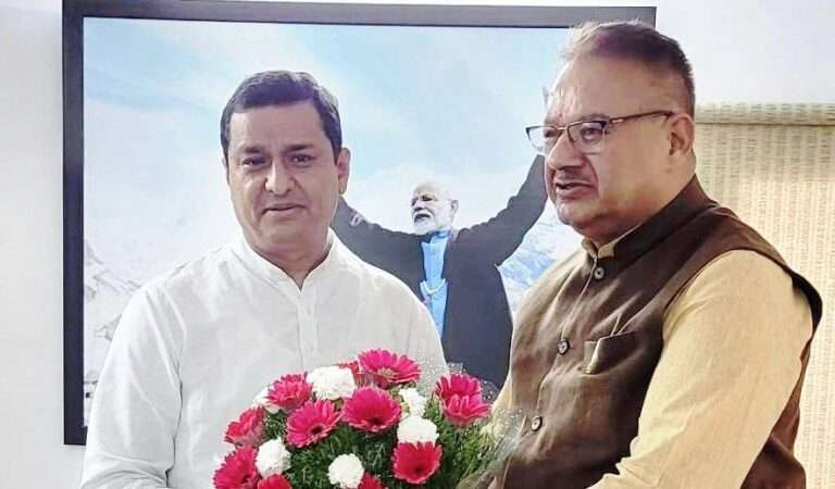 Agriculture Minister Ganesh Joshi made a courtesy call on Rajya Sabha MP Anil Baluni