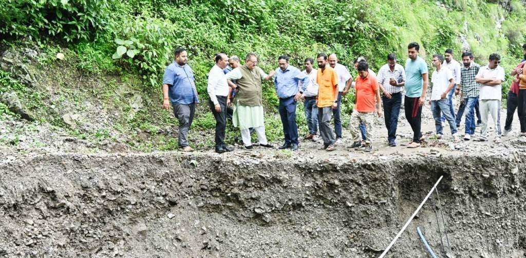 Tapkeshwar temple damage area