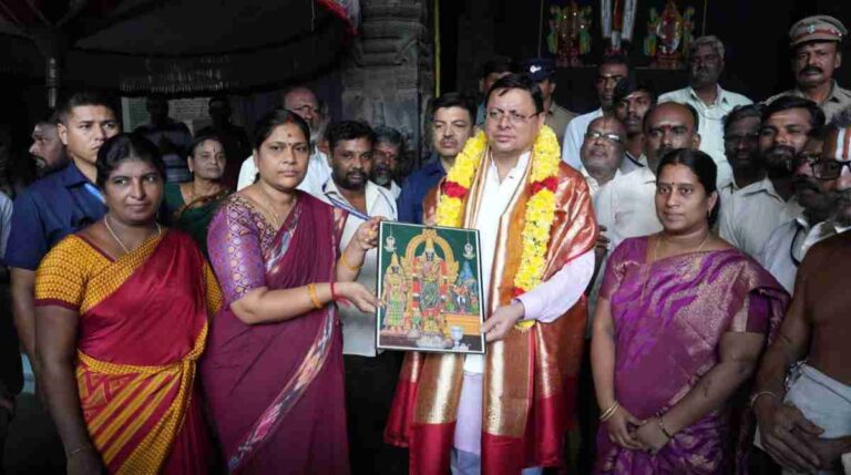 Uttarakhand News: चेन्नई पहुंचे सीएम धामी, पार्थसारथी मंदिर में की