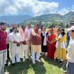 पिथौरागढ़ में प्रधानमंत्री नरेन्द्र मोदी के प्रस्तावित दौरे की तैयारियों एवं व्यवस्थाओं का निरीक्षण करते कृषि मंत्री गणेश जोशी