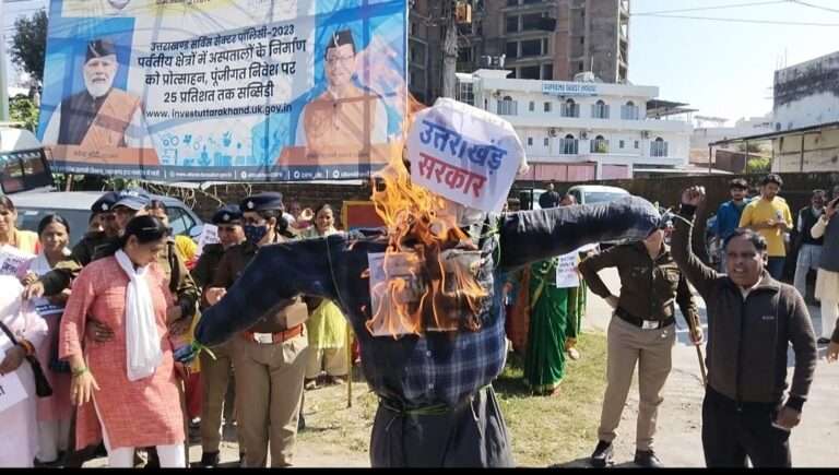 burnt the effigy of the government