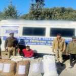 अल्मोड़ा पुलिस की कार्यवाही में एम्बुलेंस से 32 लाख से अधिक का गांजा बरामद, 01 गिरफ्तार