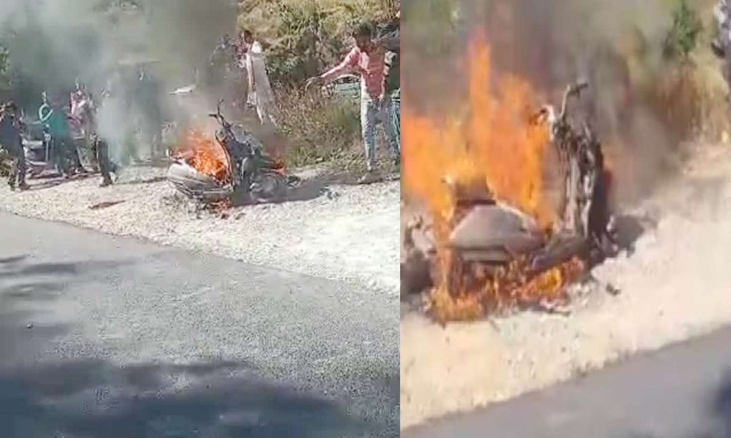 Uttarakhand : हाईवे पर स्कूटी के साथ जवान लड़की की जलकर दर्दनाक मौत