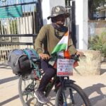 साइकिल यात्रा से पर्यावरण संरक्षण का संदेश् रहे पप्पू चौधरी