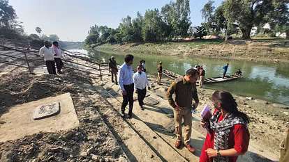 एसडीएम व तहसीलदार ने किया छठ पूजा स्थल का निरीक्षण