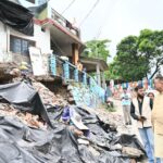 Inspection of rain affected areas