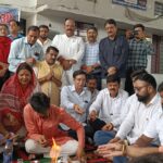 protest against foundation stone