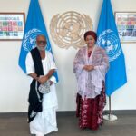 Amina Mohammed met Morari Bapu