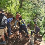मंदाकिनी नदी के बाएं तरफ 1.5 किलोमीटर पैदल मार्ग का काम शुरू
