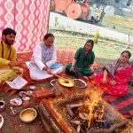 "लेखक गाँव थानों में हिंदी के वैश्विक प्रसार की तैयारी, यज्ञ में शामिल हुए 'निशंक' "