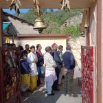 बद्रीनाथ धाम के डिमरी पुजारियों के मूल गांव डिम्मर पहुंचे रावल अमरनाथ नंबूदरी व ज्योतिर्मठ के ब्रह्मचारी मुकुन्दानन्द
