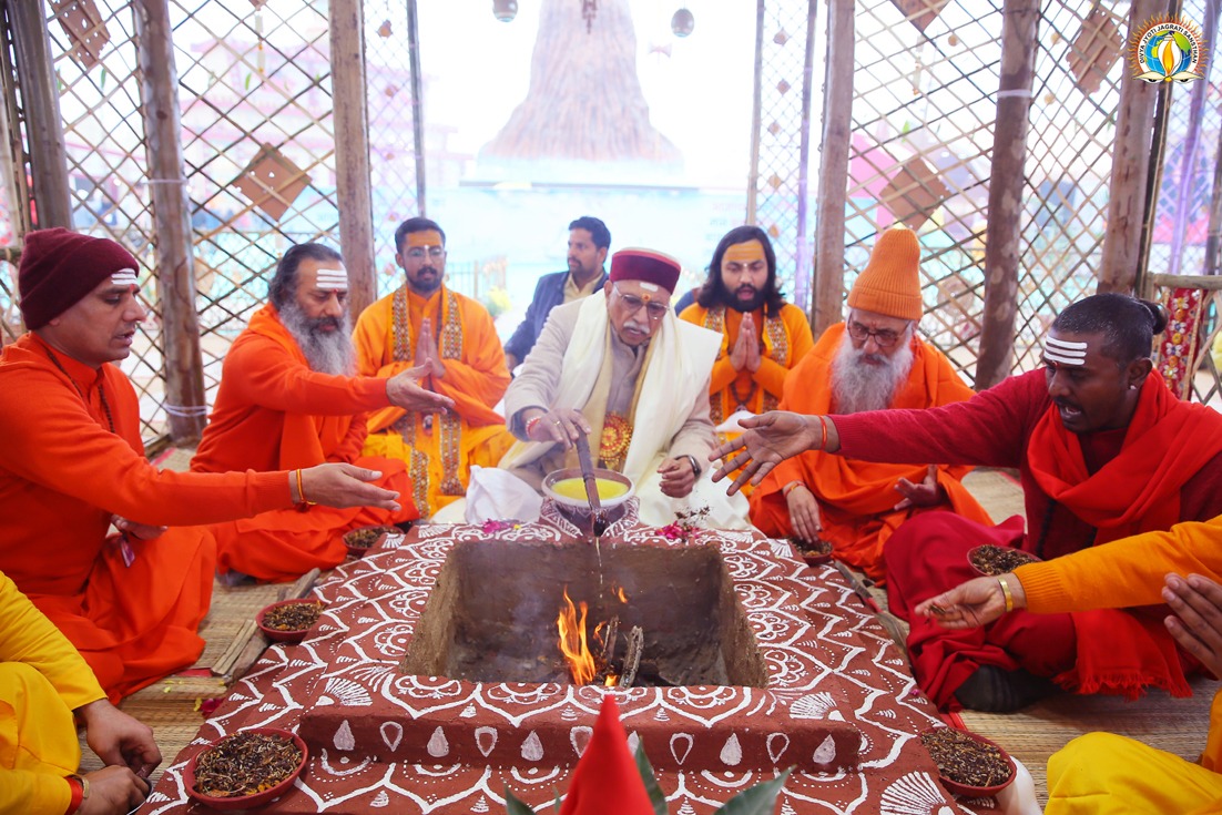 दिव्य ज्योति जाग्रति संस्थान के विशाल शिविर का महा कुंभ, प्रयागराज 2025 में भव्य उद्घाटन