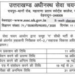 उत्तराखंड में असिस्टेंट डेवलपमेंट ऑफिसर के पदों पर भर्ती निकली