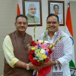 कृषि मंत्री गणेश जोशी ने की जयपुर में राजस्थान के मुख्यमंत्री भजनलाल शर्मा से शिष्टाचार भेंट
