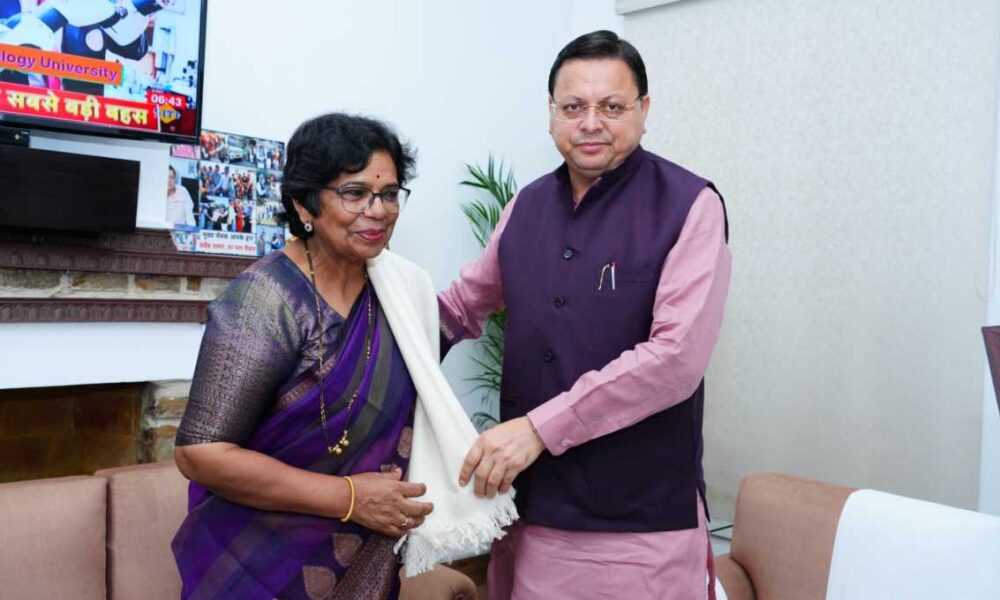 मुख्यमंत्री धामी से राष्ट्रीय महिला आयोग (NCW) की अध्यक्ष श्रीमती विजया किशोर रहाटकर ने शिष्टाचार भेंट की