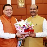 CM Dhami and Om Birla