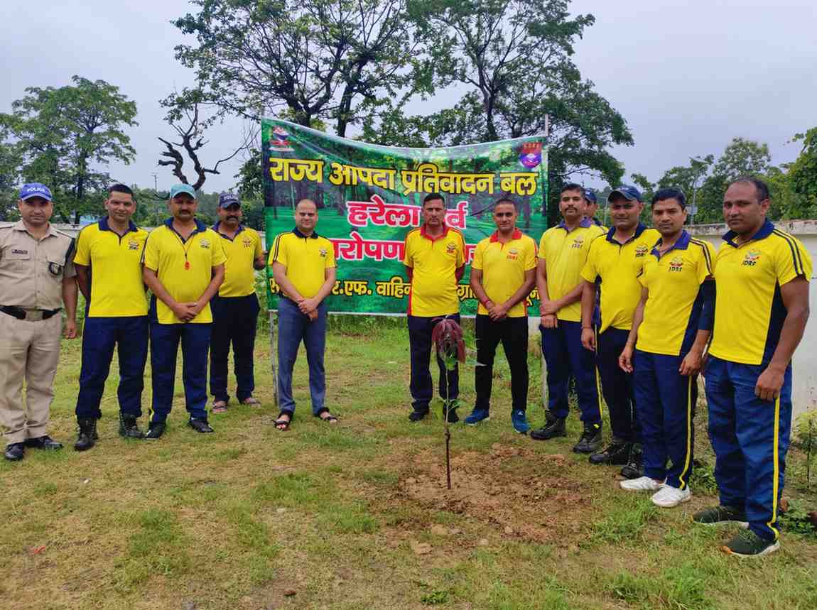 हरेला पर्व- SDRF द्वारा वृहद वृक्षारोपण अभियान का आयोजन